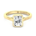 thumbnail image 2 of Houston - Moissanite Radiant Cut Lab Diamond Solitaire Engagement Ring Bezel Set, 2 of 4