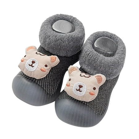 

Kids Toddle Footwear Winter Shoes Soft Bottom Indoor Non Slip Warm Floor Cartoon Tiger Socks Shoes