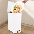 thumbnail image 3 of 3.17 Gallon Step Trash Bin,Rectangular Garbage Can with Inner Bucket,Bathroom Trash Can with Lid Soft Close, Modern Design Trash Can for Kitchen, Bedroom, Living Room, 3 of 18