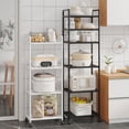 thumbnail image 2 of Multi-Layer Kitchen Rack Floor Stand Multi-Layer Household Microwave Stove Shelves Multi Scene Tool Pot Racks Kitchen Storage, 2 of 7