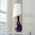 thumbnail image 4 of Lalia Home 29" Eggplant Contemporary Ceramic Table Lamp with Slanted White Shade, 4 of 6