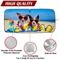 thumbnail image 6 of Car Sunshade Windshield with Flower Dogs Design, iClover Foldable Front Auto Car Windowshield Sun Shade Folding Silvering Sun Visor - UV Coating for UV Ray Deflector Full Protection L Size, 6 of 8