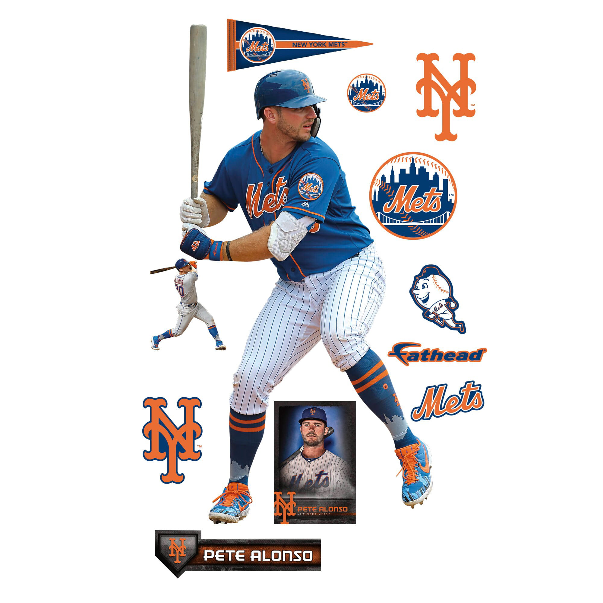 New York METS "NY" Baseball Batting Helmet Vinyl Sticker Decal Softball 12 
