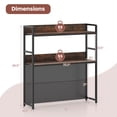 thumbnail image 3 of Gymax 2-Tier Countertop Desktop Bookshelf w/ Metal Pegboard 2 Anti-tipping Devices, 3 of 10