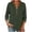 *Army Green, variant on VBVC Women's Cotton Linen 3/4 Sleeve Tunic Top , Ladies' V Neck Henley Pullover Blouse , Soft Comfortable Daily Work Tee For Women, *Khaki , Large