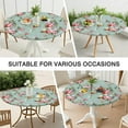 thumbnail image 7 of Pioneer Flower Floral Print Pattern Round Fitted Tablecloth with Elastic Edge,Dining Table Cover Waterproof,Outdoor Round Tablecloth for Camping,Dining,Indoor and Outdoor, 7 of 7