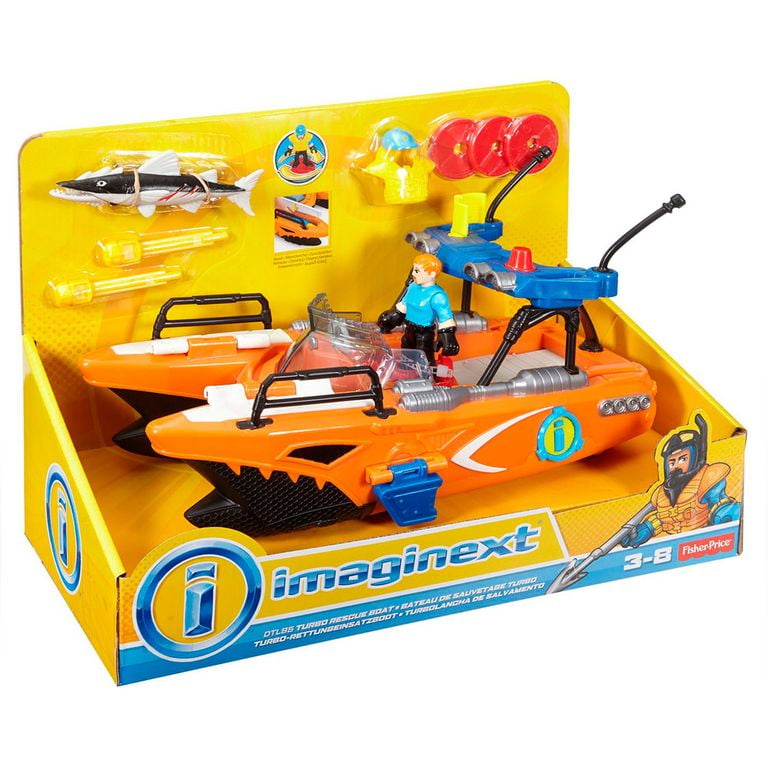Imaginext Adventure Turbo Rescue Boat by Fisher Price NEW 