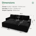 thumbnail image 2 of Marrber 87" Modular Sofa Bed, L-Shaped Corduroy Sleeper with Reversible Storage Ottoman, Classic Black, 2 of 9