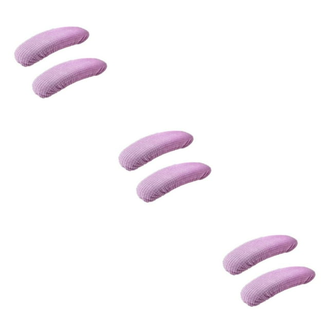 Destyer Polyester Fibre Chair Armrest Covers Soft And Comfortable Anti Skid Wide Application Washable pale purple 3Set