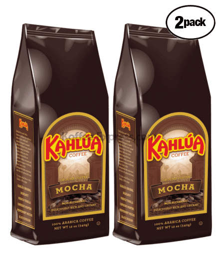 (2 Pack) Kahlúa Mocha Ground Coffee, Medium Roast, 12 Oz