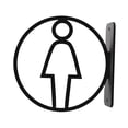 thumbnail image 1 of Letrero de baño para baño, calcomanía de pared acrílica para hombre o mujer, placa extraíble, letrero de baño para baño Femenino, 1 of 9