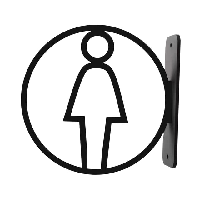 Letrero de baño para baño, calcomanía de pared acrílica para hombre o mujer, placa extraíble, letrero de baño para baño Femenino