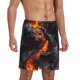 thumbnail image 2 of Balery Molten Lava Abstract Flow Pantalones cortos de pijama de punto de algodón para hombre con cinturilla y bolsillos-Small, 2 of 6