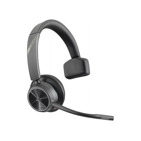 UPC: 0017229174160 | Poly – Voyager 4310 UC Wireless Headset (Plantronics) – Single-Ear Headset w/Mic – Connect to PC/Mac via USB-A Bluetooth Adapter Cell Phone via Bluetooth – Works with Teams (Certified) Zoom & More