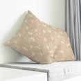 thumbnail image 3 of Beige Floral Pillow Covers 20x20 Inch Decorative Throw Pillow Cover, Vintage Spring Botanical Flowers Sofa Pillowcases Accent Cushion Case Home Decor Bedroom Living Room, 3 of 6