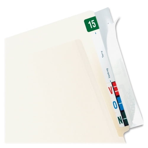Tabbies Wrap Around Folder End Tabs 2' Tab Height x 8' Tab Width - Clear Tab(s) - 100 / Pack