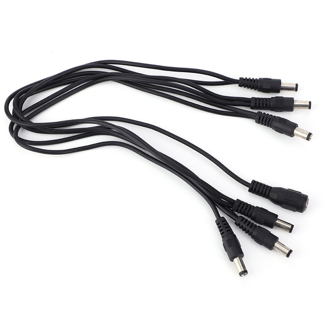 Adaptador de fuente de alimentación de cadena tipo margarita recta OD09 1 a 6 para pedal de efecto de guitarra eléctrica