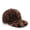 Deep Coffee, variant on Leopard Print Faux Fur Baseball Cap, Winter Thick Plush Peaked Cap, Soft Warm Fluffy Hat for Daily Outdoor