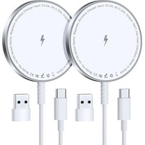 ETEPEHI Mag-Safe Charger: 2 Pack Wireless Charging Pad Compatible with iPhone 16/15/14/13Pro Plus,Max & AirPods 4/3 Pro,White