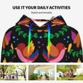 thumbnail image 4 of Kdxio Colorful Floral2 Print Womens Oversized Hoodies Sweatshirts Hooded Pullover Tops Sweaters Casual-Medium, 4 of 7