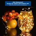 thumbnail image 3 of Morttic 50 LED 17 FT Copper Wire String Lights Battery Operated 8 Modes with Remote, Waterproof Fairy String Lights for Indoor Outdoor Home Wedding Party Decoration , Warm White, 3 of 9