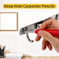 thumbnail image 3 of Solid Carpenter Pencils Refills Built-in Sharpener, Long-Nosed Deep Hole Mechanical Scriber, Marker Tools for Architect Woodwork 3PC Red Refills, 3 of 6
