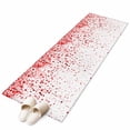 thumbnail image 2 of Red Polka Dot Washable Runner Rugs 2'x6', Watercolor Red Gradient Low Pile Throw Entryway Rug Non-Slip Sturdy Edge Binding Carpet for Indoor Bedside Entrance Bedside, 2 of 9