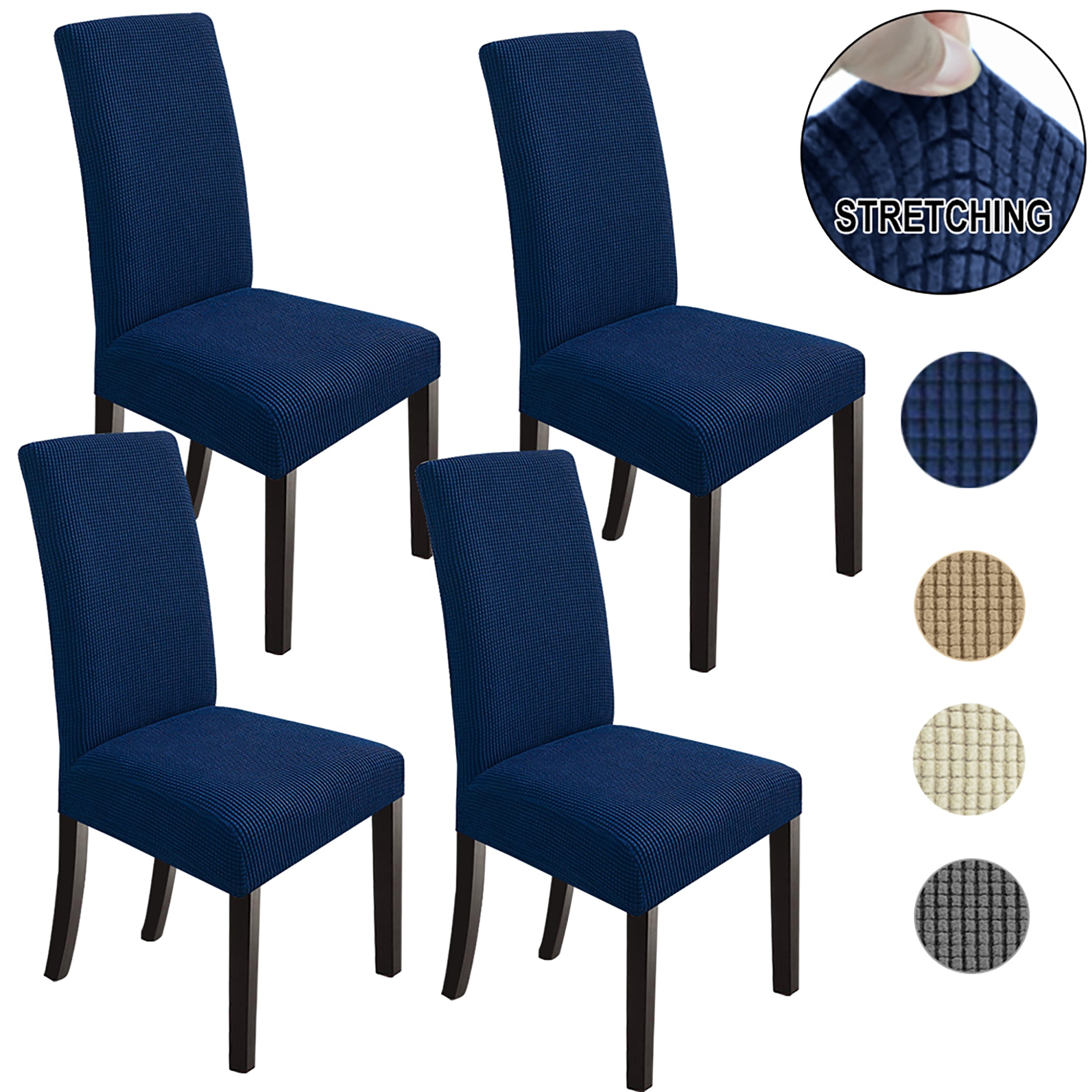 Chair Covers for Dining Room 4 Pack Navy Blue Chair Covers Super Fit