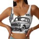 thumbnail image 1 of Balery Vintage Cactus Pickup Sujetadores deportivos con espalda cruzada para mujer, acolchados, sin costuras, de alto impacto, ideales para yoga, gimnasio, entrenamiento y fitness.-Large, 1 of 8