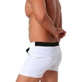 thumbnail image 3 of TEAJOPSUU Mens Pajama Shorts Summer Comfy Sleep Shorts Elastic Waist Boxer Solid Color Soft Sleepwear Bottoms Side Pockets White, 3 of 6