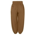 thumbnail image 6 of frariair Wide Leg Pants for Womens High Waist Casual Palazzo Beach Loose Baggy Harem With Pockets Coffee, 6 of 8