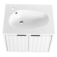 thumbnail image 3 of Bathroom Vanity 24 Inch Wall Mounted - White Color Cabinet Resin Sink With Soft Close Doors Modern Fixture Compact And Functional, 3 of 7