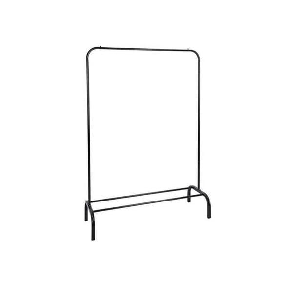 Fresh Fab Finds  33 lbs Loading Garment Freestanding Clothing Rack Stands Organizer with Bottom Shelf for Dormitory Home, Black - Unisex