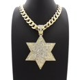 thumbnail image 2 of Stone Stud Podium Star Large Pendant with 11mm Cuban Chain Necklace, Gold-Tone/18", 2 of 2