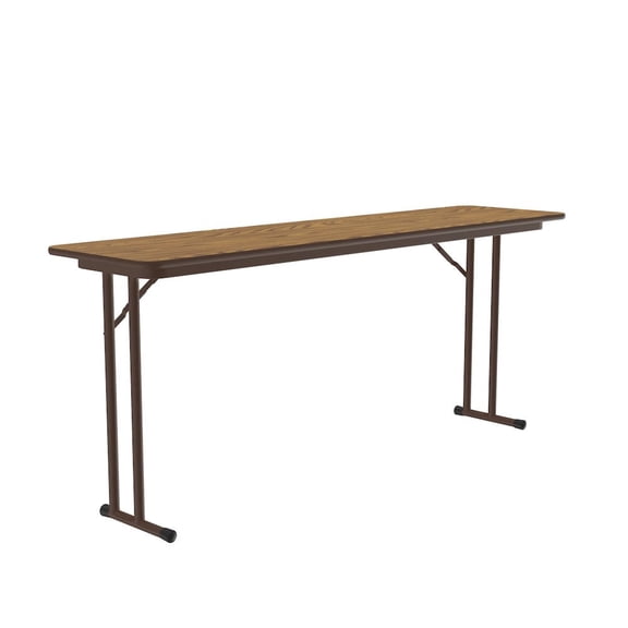 Correll Commercial Laminate Folding Seminar Table with Off-Set Leg 18x96"