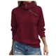 thumbnail image 2 of Pntutb Mujeres Moda Casual tops Manga Larga Impreso Cuello Alto Suelto Cremallera Pullover Sudaderas Pntutb Pntutb-273, 2 of 7