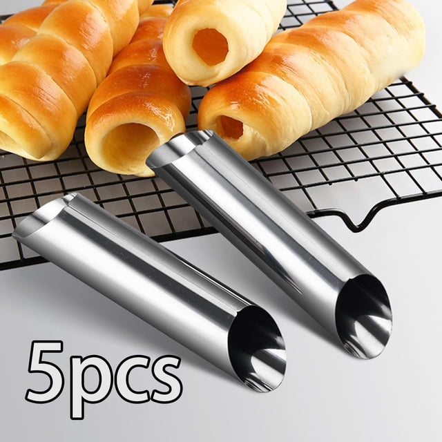 Tubos de forma de cannoli Soledad de acero inoxidable Utensilios de pastelería 5 piezas