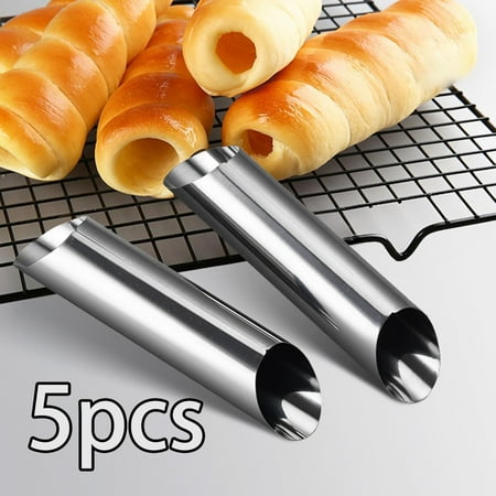 

5Pcs Stainless Steel Cannoli Form Tubes Pastry Baking Mold for Bread Pancake
