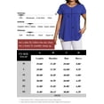 thumbnail image 3 of a.Jesdani Women’s Plus Size V-Neck Blouse Casual Flowy Flutter Sleeve Tops with Button for Curvy Women M-4X, 3 of 8