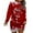 Red-1, variant on Christmas Snowflake Print Sweatshirt Dress for Women Long Sleeve Crewneck Pullover Mini Dress Red S