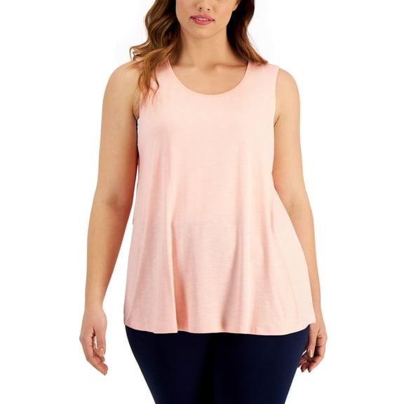 Style & Co Plus Size Swing Tank Top Champagne Pink 1X