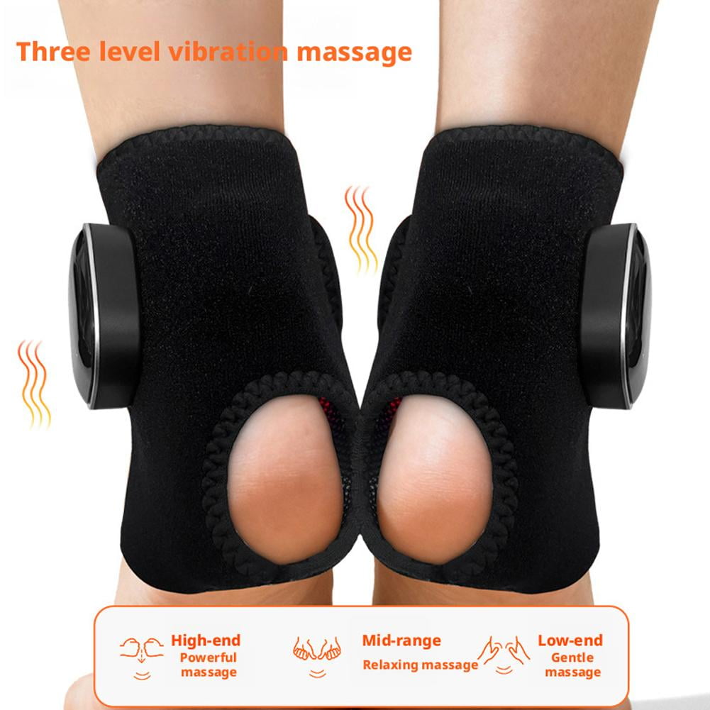 1-Pack Cordless Ankle Massager with Heat, Portable Foot Ankle Heated Wrap with 3 Speeds & 5 Temperatures for Home Travel, Perfect Gift