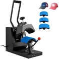 thumbnail image 1 of KFFKFF Cap Heat Press, Quadruple Function Hat Heat Press Machine, 6 x 3in Clamshell Design for Sublimation Transfer, LCD Digital Timer Temperature Control with 4pcs Curved Heating Elements, 1 of 9
