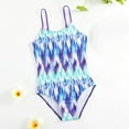 thumbnail image 6 of LYMAYTER Toddler Kids Bathing Suit Girls One Piece Summer Swimsuits for Girls Sports Printed Bikini Swimwear for 4-8 Years, 6 of 8