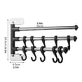 thumbnail image 4 of tssuouriy Wall Mount Kitchen Holder Rotating Stainless Rack Rail Hanger Hook Organizer Spoon Pot Pan Storage Row Hook Rack, 4 of 6