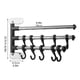 thumbnail image 2 of Toystoory Soporte para utensilios de cocina de montaje en pared estante giratorio de acero inoxidable colgador de riel gancho organizador cuchara Almacenamiento y organización del hogar, 2 of 6