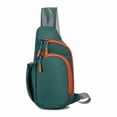 thumbnail image 1 of LEEYNEER Sac de Poitrine de Sport en Nylon Léger et Pliable - Sac Bandoulière Unisexe avec Sangle Ajustable, Multiples Compartiments et Poches en Maille pour Vélo, Gym et Voyage en Plein Air - Noir Fol, 1 of 6