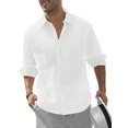 thumbnail image 4 of GENTS BLISS button Down Mens Shirts Long Sleeve Shirts for Men Solid TextureT-shirts, 4 of 7