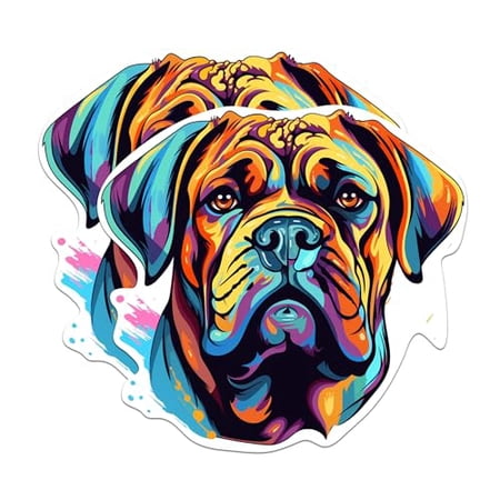 (2 Pack) Bullmastiff Dog Breed Magnets - 5 Inches On Longest Side - Choose from Over 100 Dog Breeds - for Cars, Refrigerators, Toolboxes - Made in USA - MAG1804