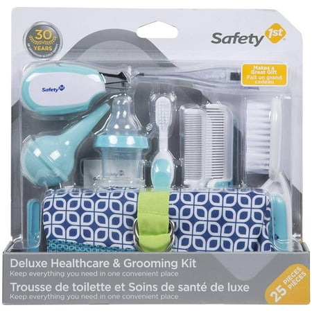 Deluxe 25-Piece Baby Healthcare and Grooming Kit (Arctic Blue), This assortment includes a newborn cradle capWalmartb, a Gentle Care brush andWalmartb.., By Safety